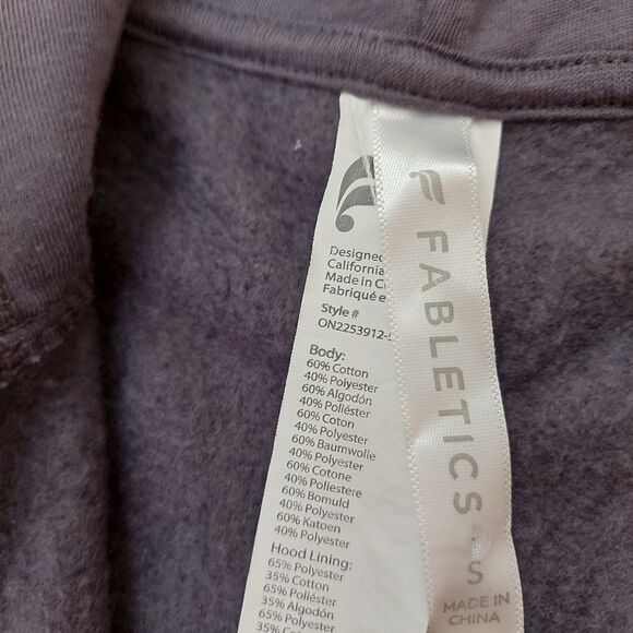 Fabletics Fleece Hooded Onesie Jumpsuit Womens Small Purple Black Leopard Print - Picture 11 of 11